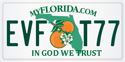 FL license plate EVFT77