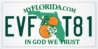 FL license plate EVFT81