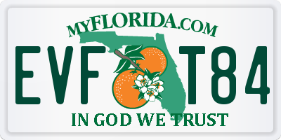FL license plate EVFT84