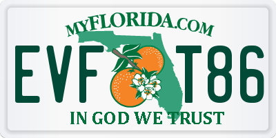 FL license plate EVFT86