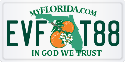 FL license plate EVFT88