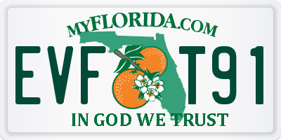 FL license plate EVFT91