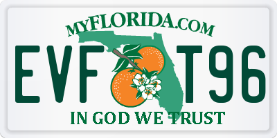 FL license plate EVFT96