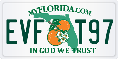 FL license plate EVFT97