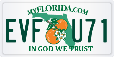 FL license plate EVFU71