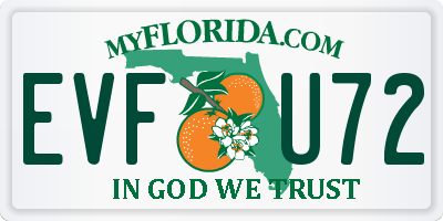 FL license plate EVFU72