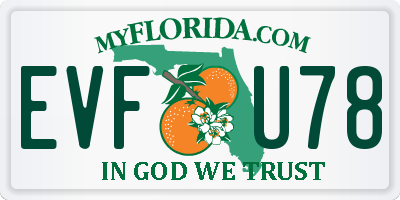 FL license plate EVFU78