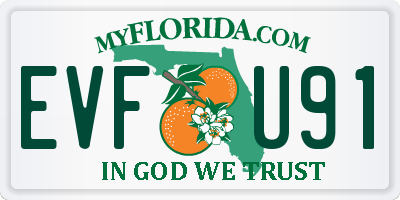 FL license plate EVFU91