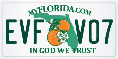 FL license plate EVFV07