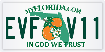 FL license plate EVFV11