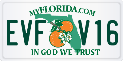 FL license plate EVFV16