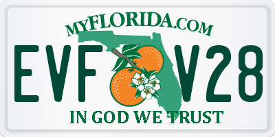 FL license plate EVFV28