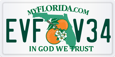 FL license plate EVFV34