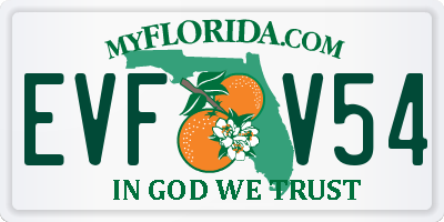 FL license plate EVFV54