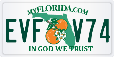 FL license plate EVFV74