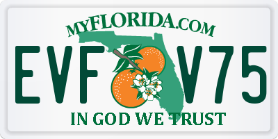 FL license plate EVFV75