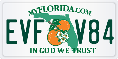 FL license plate EVFV84