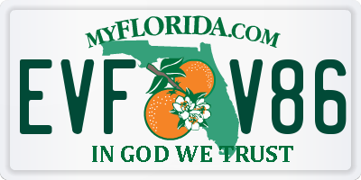 FL license plate EVFV86