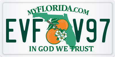 FL license plate EVFV97
