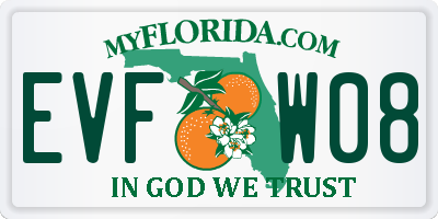 FL license plate EVFW08