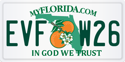 FL license plate EVFW26