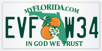FL license plate EVFW34