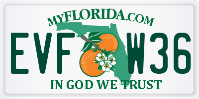 FL license plate EVFW36