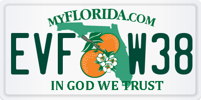 FL license plate EVFW38