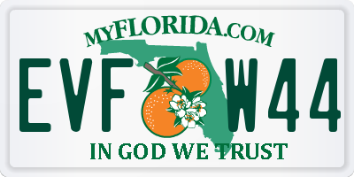 FL license plate EVFW44