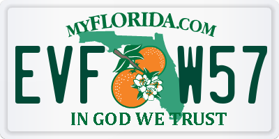 FL license plate EVFW57