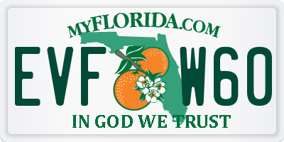FL license plate EVFW60