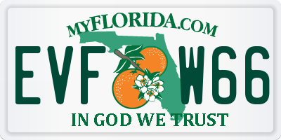 FL license plate EVFW66