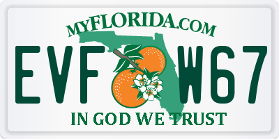 FL license plate EVFW67