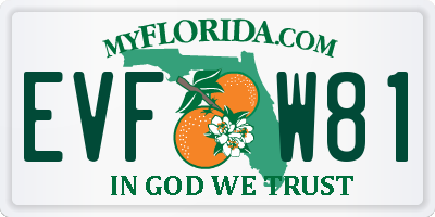 FL license plate EVFW81