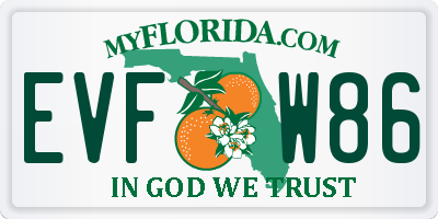 FL license plate EVFW86