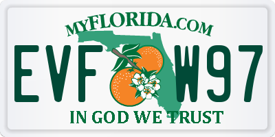 FL license plate EVFW97