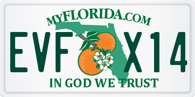 FL license plate EVFX14