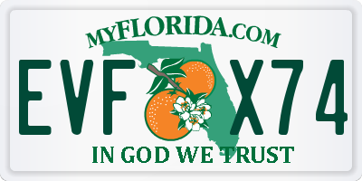 FL license plate EVFX74