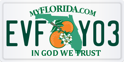 FL license plate EVFY03