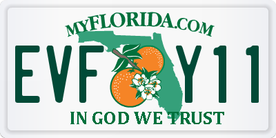 FL license plate EVFY11