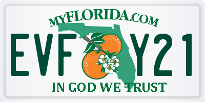 FL license plate EVFY21