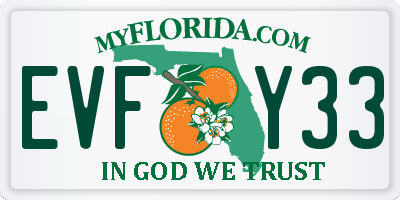 FL license plate EVFY33