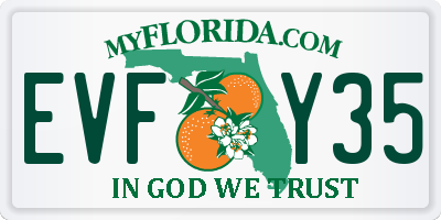FL license plate EVFY35