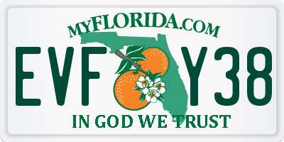 FL license plate EVFY38
