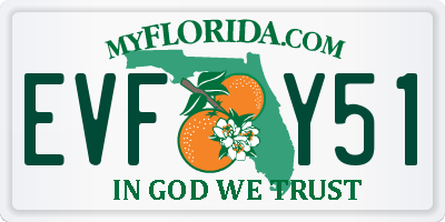FL license plate EVFY51