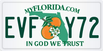 FL license plate EVFY72
