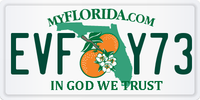 FL license plate EVFY73