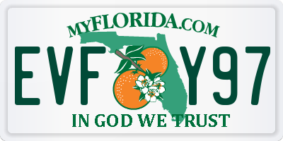 FL license plate EVFY97