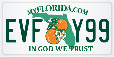 FL license plate EVFY99