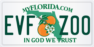 FL license plate EVFZ00